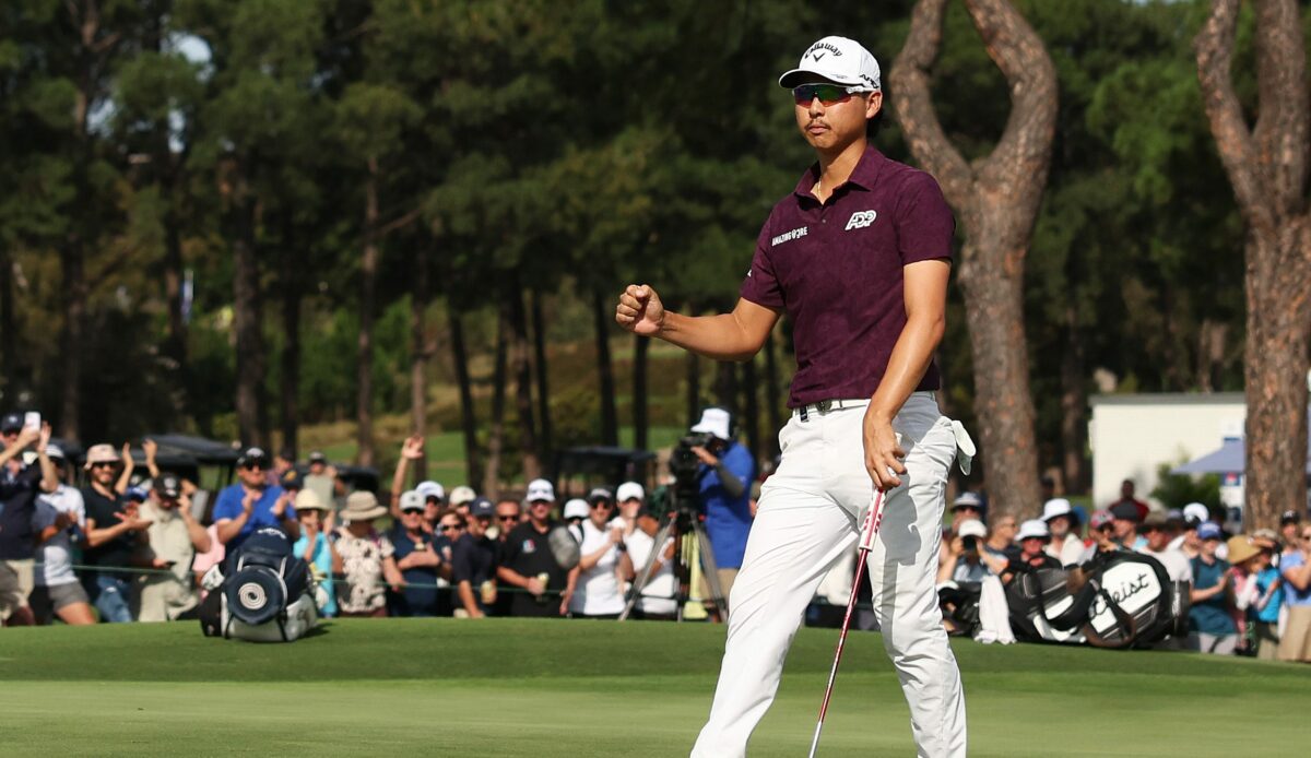 Min Woo Lee, leading by 3, is in position to pull off the Australian double