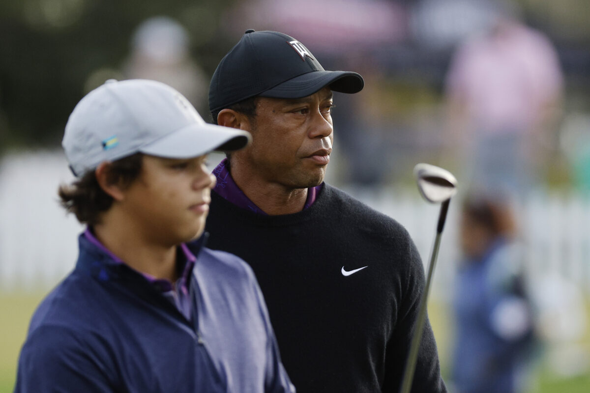 Tiger and Charlie Woods’ golf swings still look eerily the same with in-sync videos