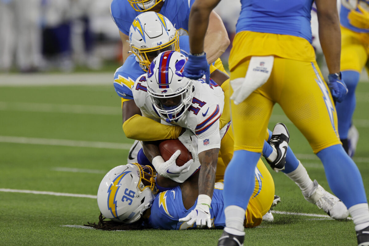 Highlight: Chargers’ AJ Finley forces the fumble vs. Bills