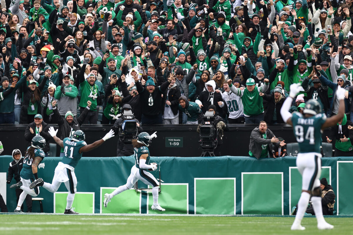 National reaction to Sydney Brown’s 99-yard pick-six in Eagles matchup vs. Cardinals