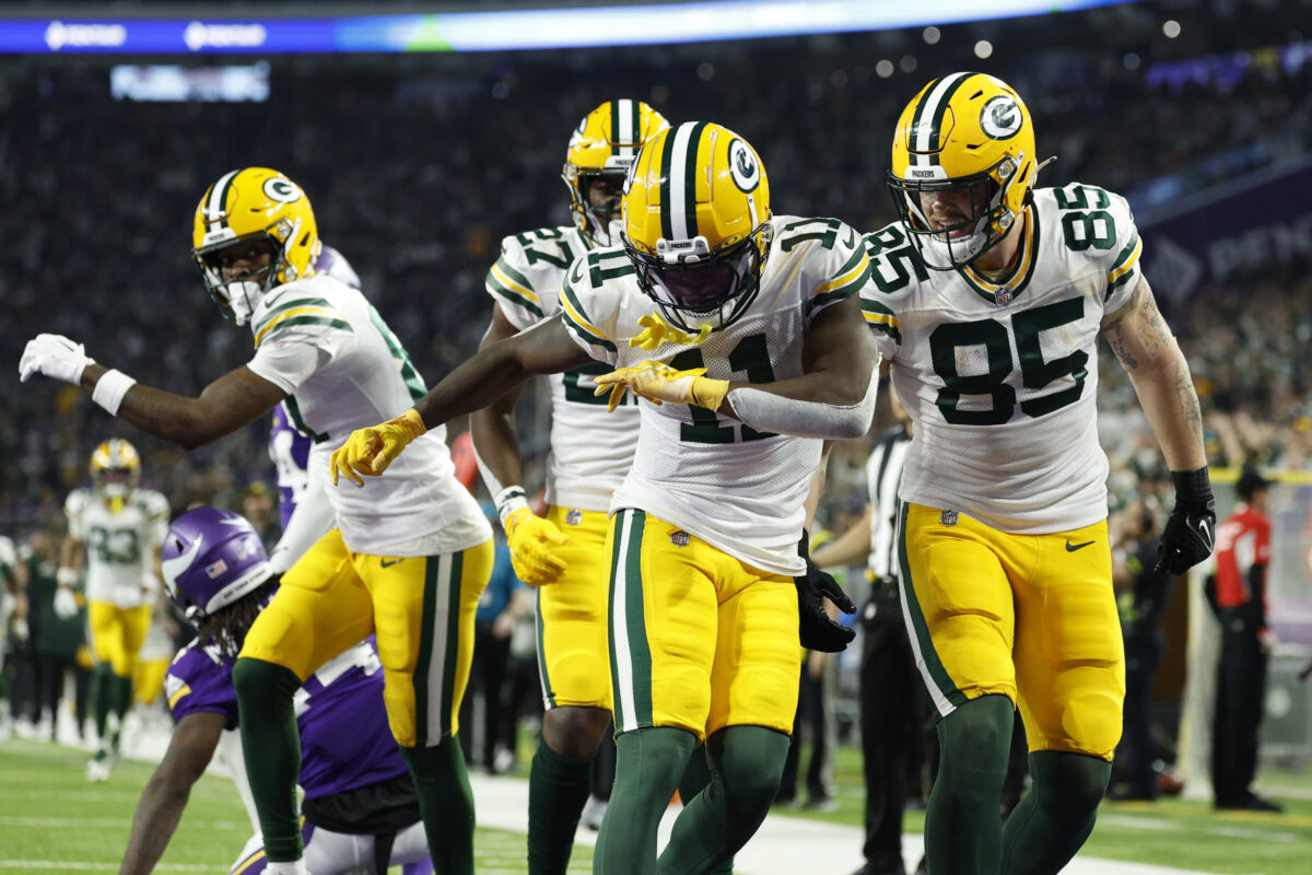 Jayden Reed’s 10th TD of rookie season gives Packers 23-3 lead over Vikings
