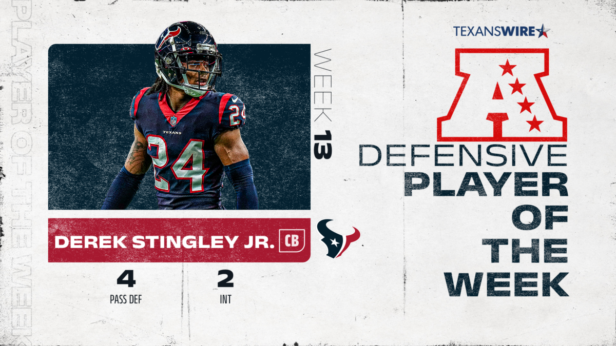 Texans CB Derek Stingley Jr. named AFC Defensive Player of the Week