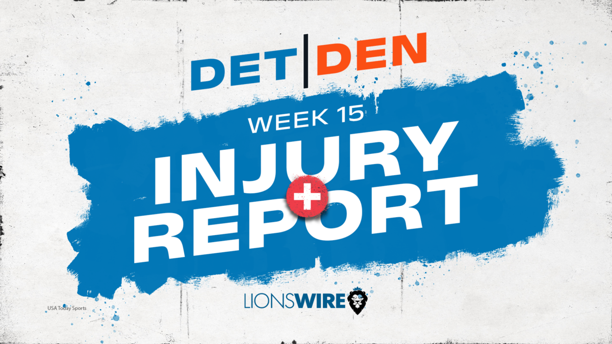 Lions injury report: Another starting OL injury to start Week 15