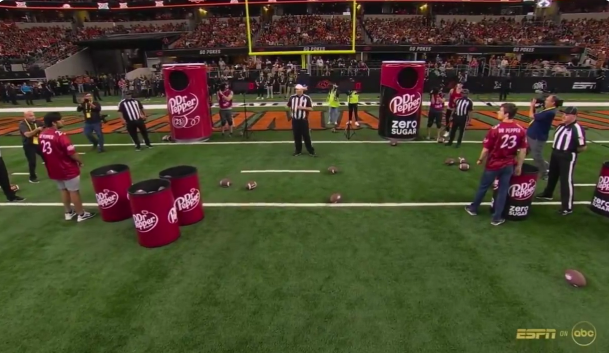 The Big 12 championship game’s double OT Dr. Pepper challenge enthralled college fans