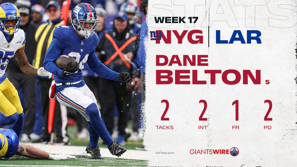 Giants vs. Rams Player of the Game: Dane Belton
