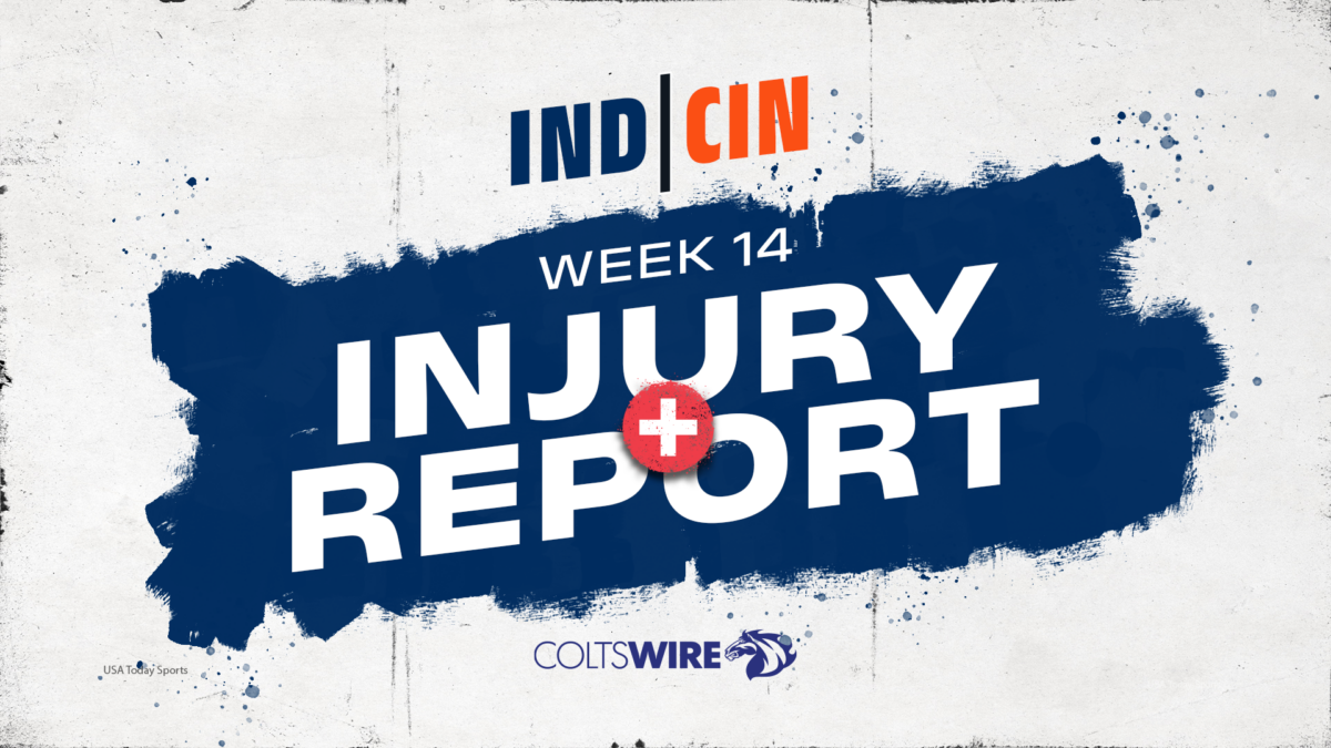 Colts vs. Bengals: Updated injury report for Week 14