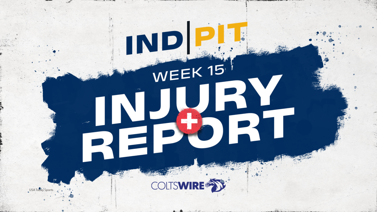 Colts vs. Steelers: Initial injury report for Week 15