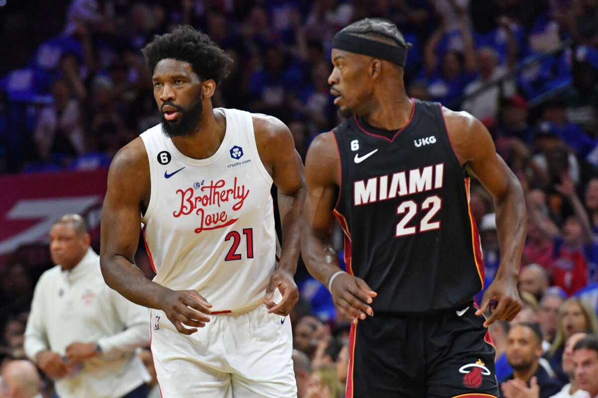 Jimmy Butler, 2 other Heat players joining Sixers’ Joel Embiid on sidelines
