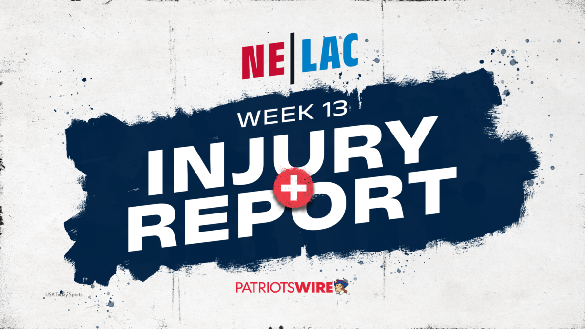 Patriots Week 13 injury report: Two ruled out for Sunday’s game