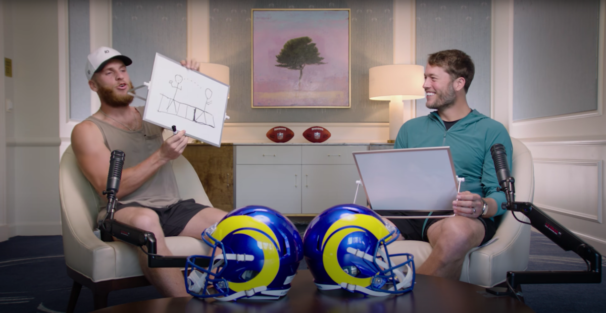 Watch: Matthew Stafford and Cooper Kupp show off their drawing skills in Football Pictionary