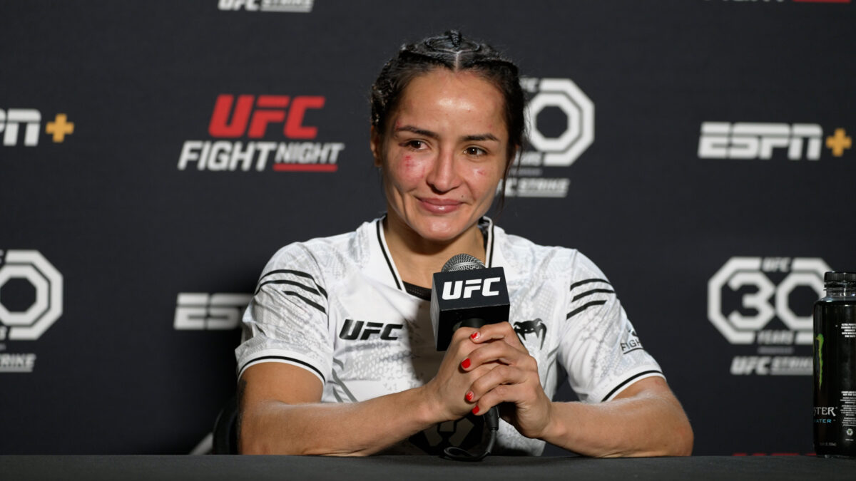 Talita Alencar: ‘There’s no way’ judges were going to crown Rayanne Amanda winner at UFC Fight Night 233