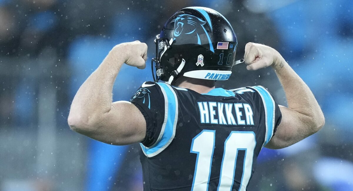 Johnny Hekker hints at Panthers’ black helmets for Week 15