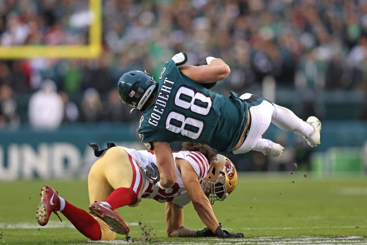 Dallas Goedert is practicing ahead of Eagles Week 13 showdown vs. 49ers