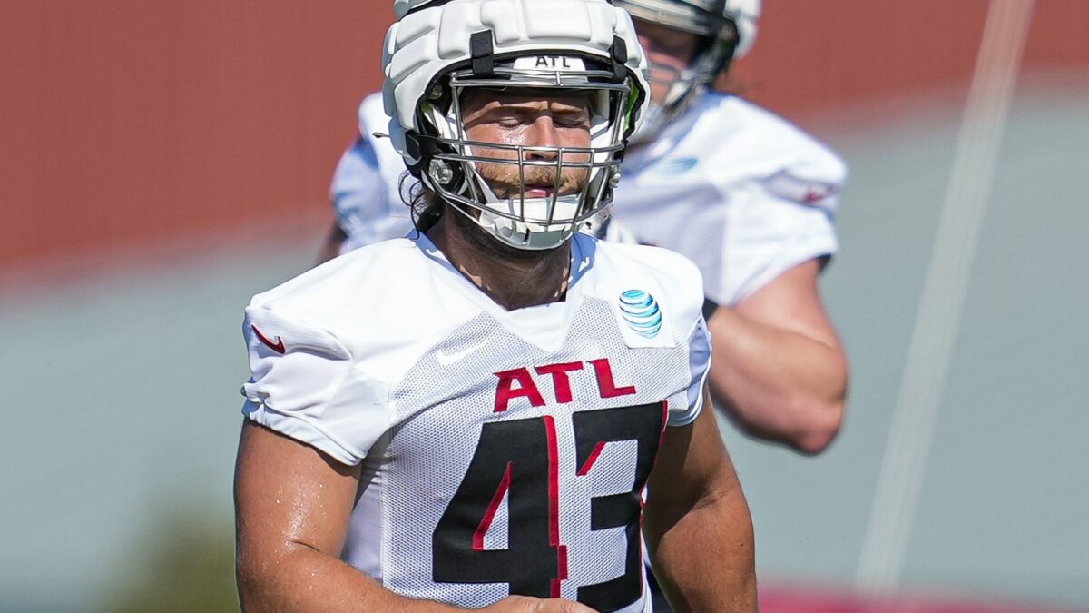 Falcons TE Tucker Fisk fined by NFL for unnecessary roughness