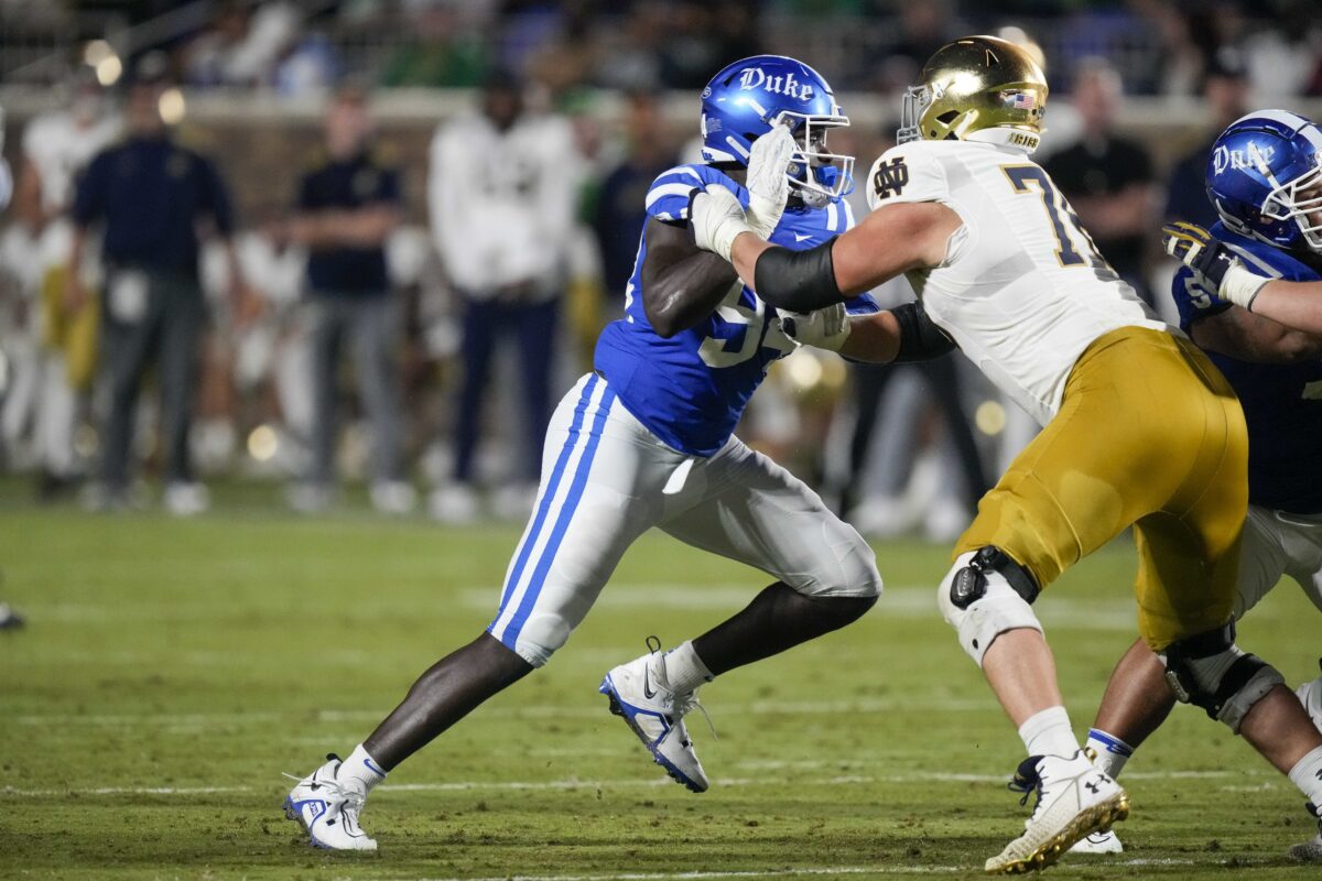 Texas A&M and new HC Mike Elko must pursue former Duke DL, R.J. Oben, who recently entered the Transfer Portal