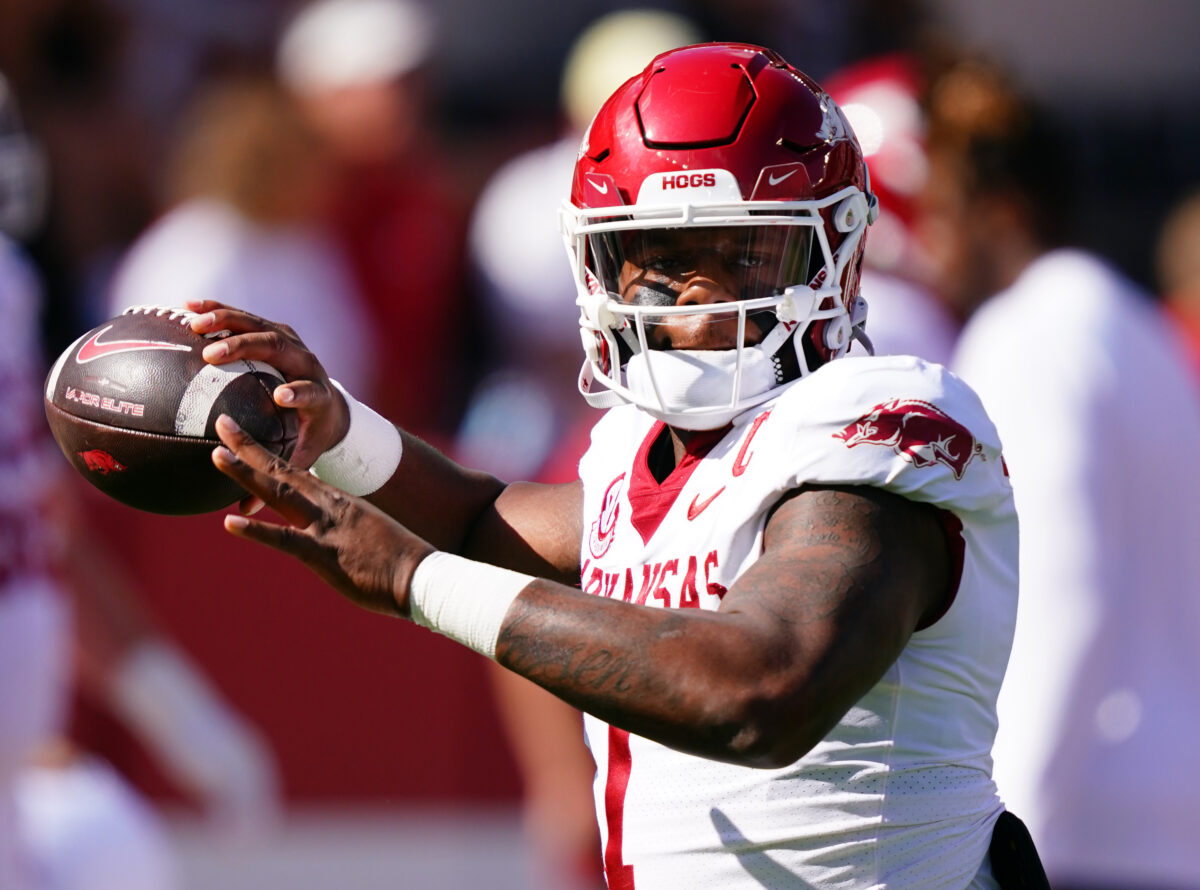 Checking on KJ Jefferson’s place in Arkansas quarterback Top 10 of all-time