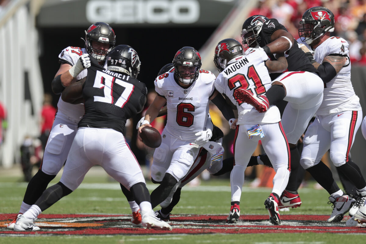 Who wins the Week 14 game between the Bucs and the Falcons?