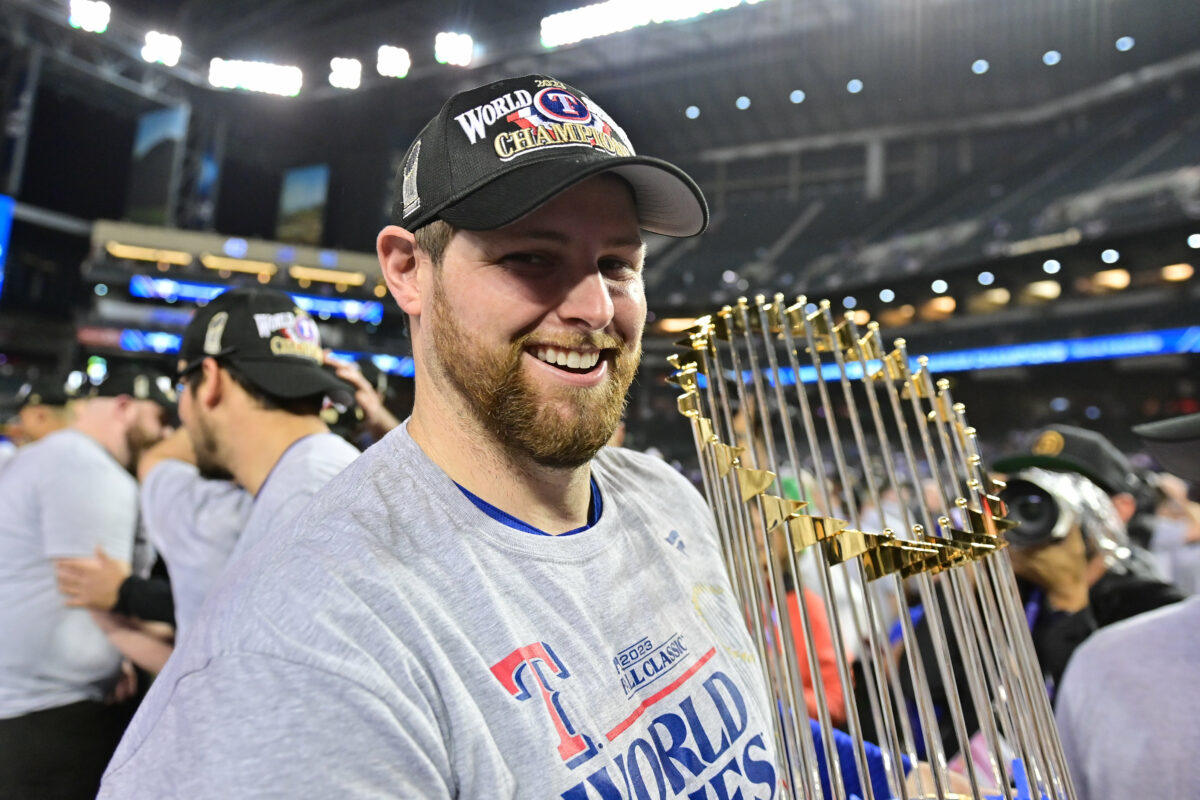 The Rangers are taking job applications for someone to protect their World Series trophy