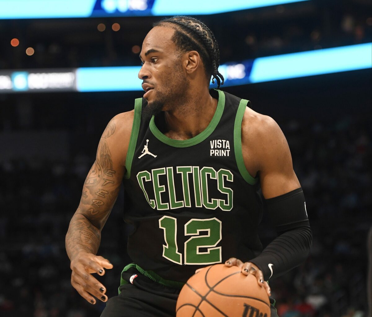 What does Oshae Brissett need to do to earn a bigger role with the Boston Celtics?