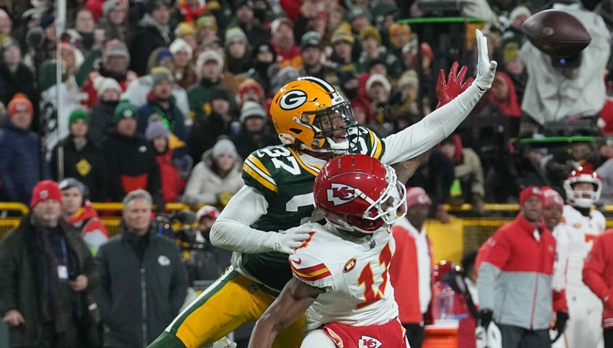 Packers fans loved Carrington Valentine’s defiant response to the blown DPI no-call against the Chiefs