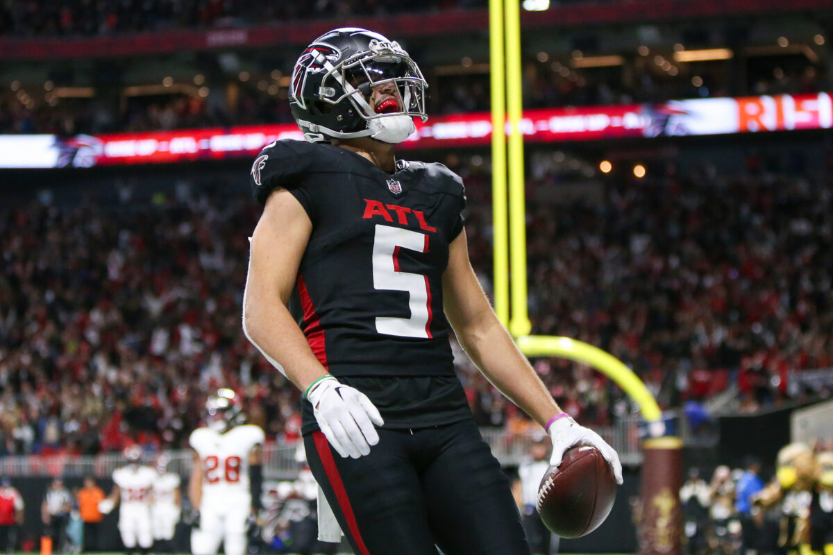 Falcons release sky-cam view of Drake London’s 45-yard catch