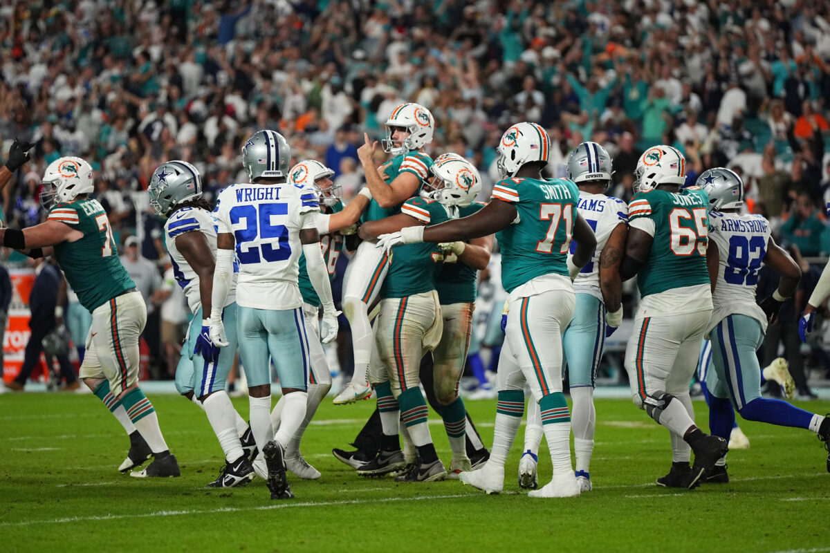 Jason Sanders’ fifth field goal lifts Dolphins over Cowboys