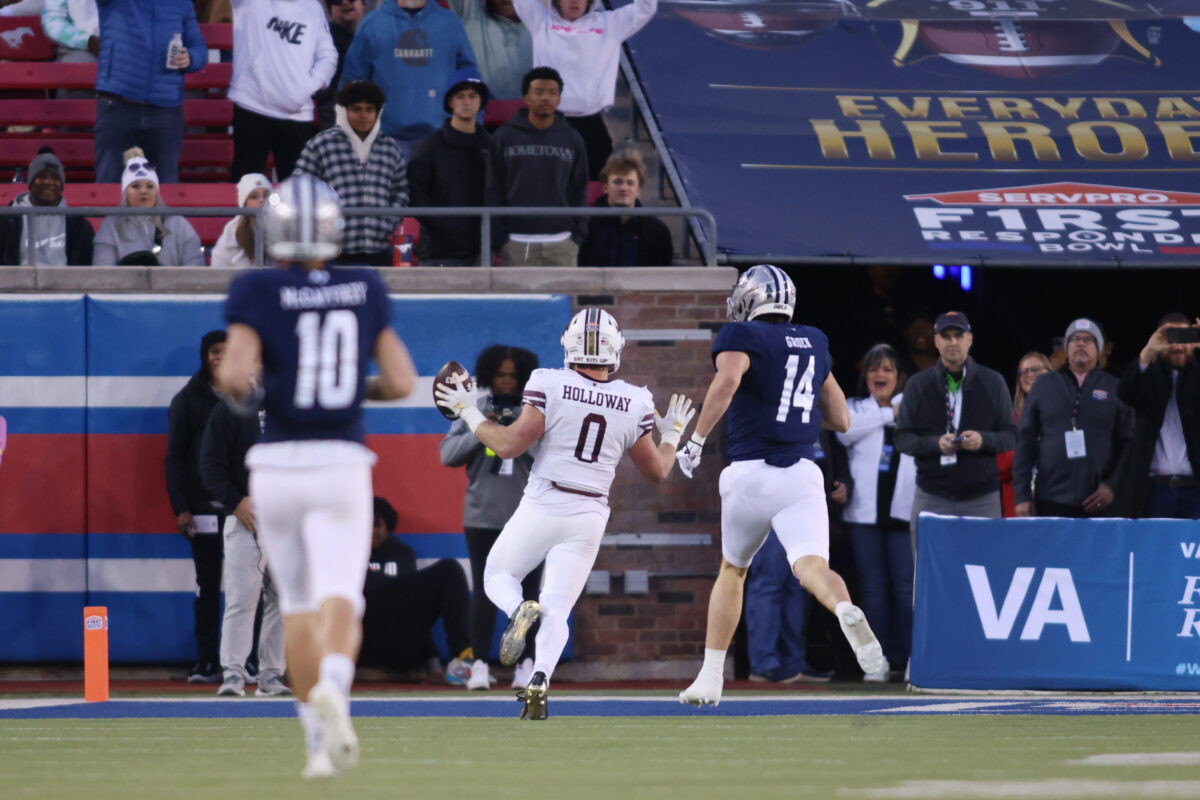 Texas State’s Brian Holloway with pair of pick-sixes in First Responder Bowl