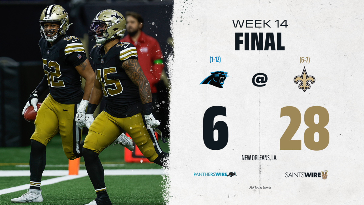 Week 14’s lopsided Saints-Panthers final score was fool’s gold