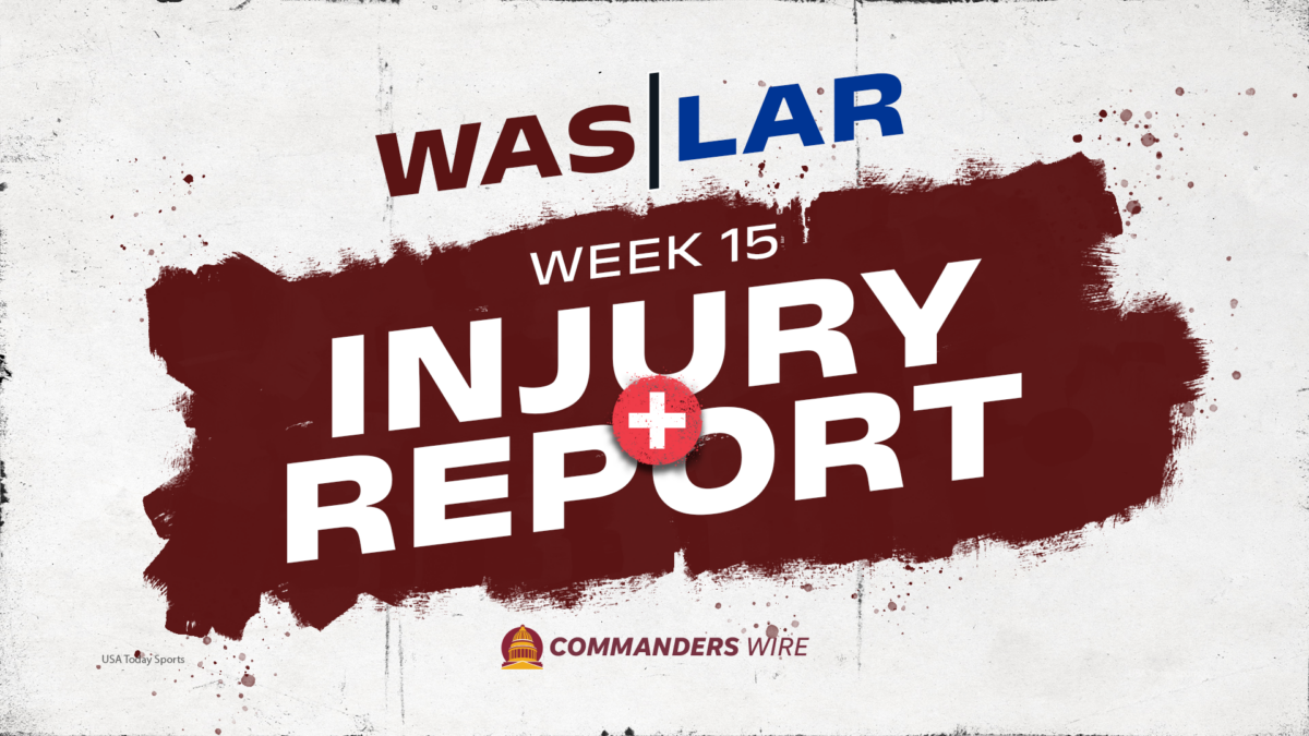 Commanders vs. Rams: Week 15 injury report for Wednesday