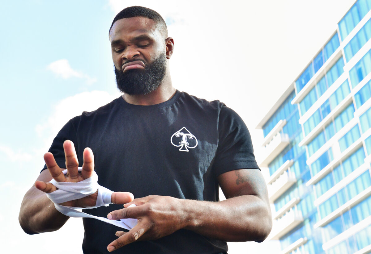 Tyron Woodley says he offered Georges St-Pierre a ‘dumb bag’ to fight, but he declined