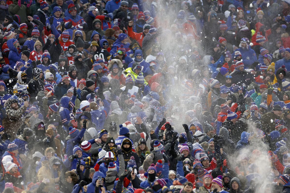 WATCH: Snow celebrations for Bills Mafia after playoff win vs. Steelers