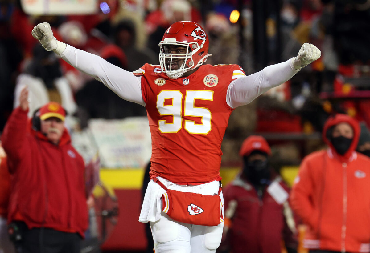 Chris Jones did a spot-on impression of Cris Collinsworth talking about Patrick Mahomes