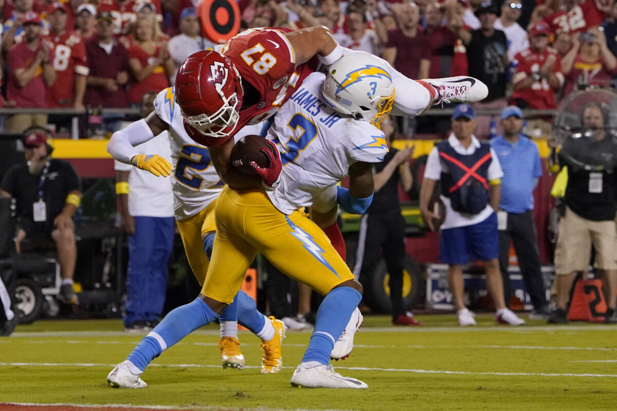 Travis Kelce reveals Derwin James was one of reasons he didn’t play in Chiefs’ win over Chargers