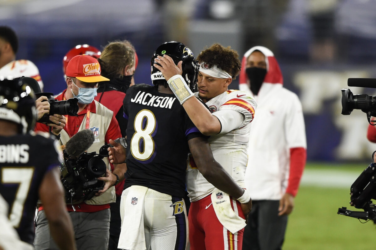 Lamar Jackson talks about ‘heavyweight’ fight against Patrick Mahomes: ‘I don’t like competing against him at all’