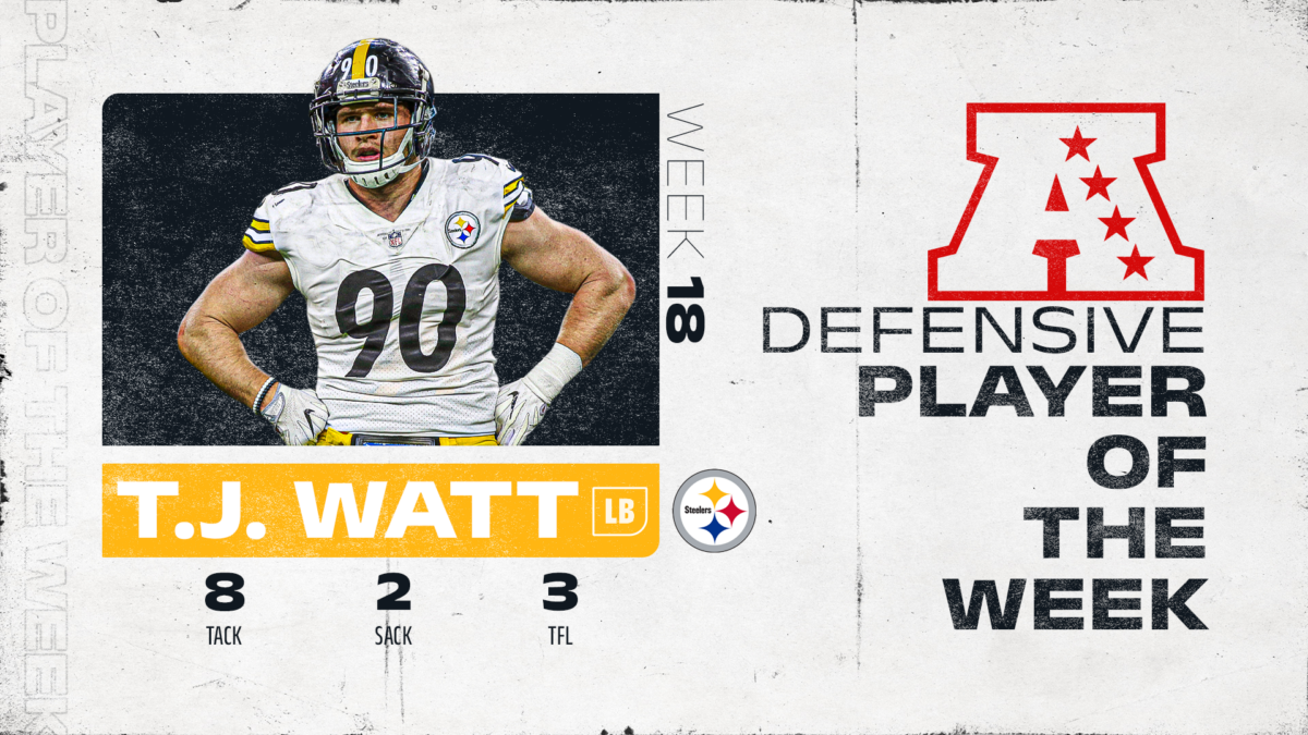 Steelers LB T.J. Watt named Week 18 Defensive Player of the Week