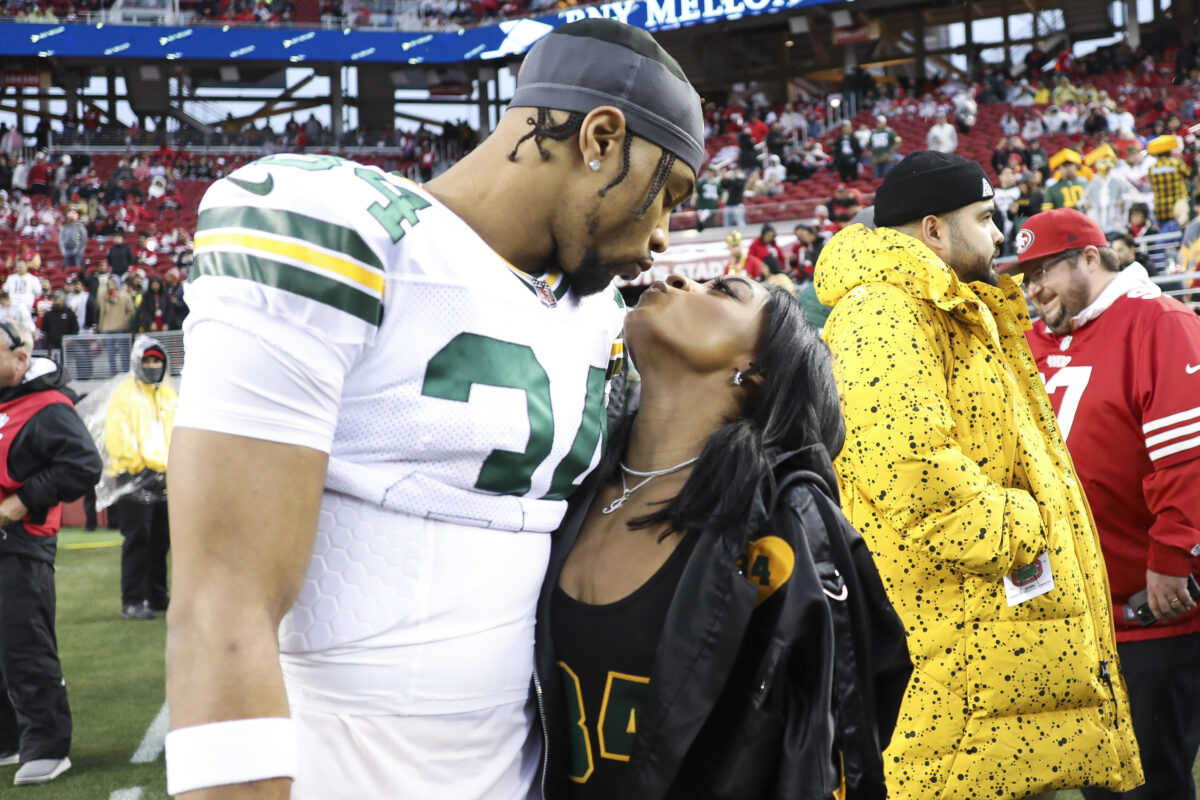 Simone Biles posts the sweetest 6-word Instagram post about Jonathan Owens after Packers season ends