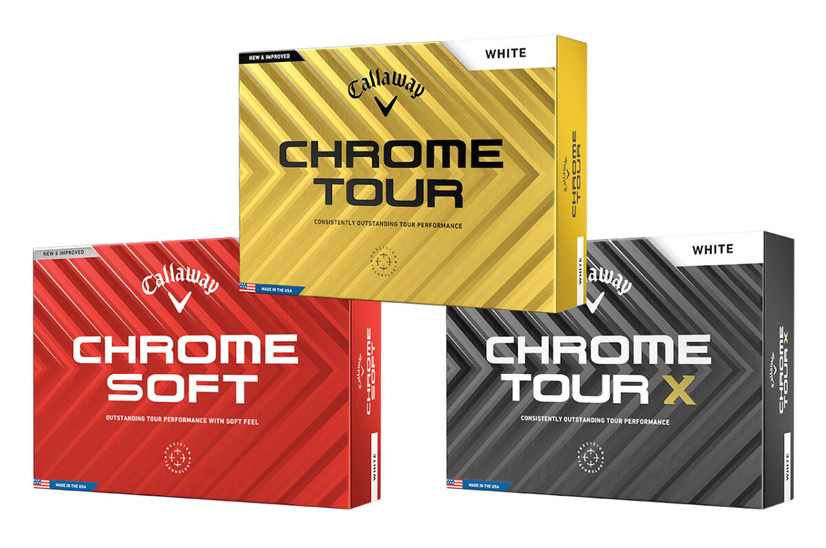Callaway Chrome Tour, Chrome Tour X, Chrome Soft balls (2024)