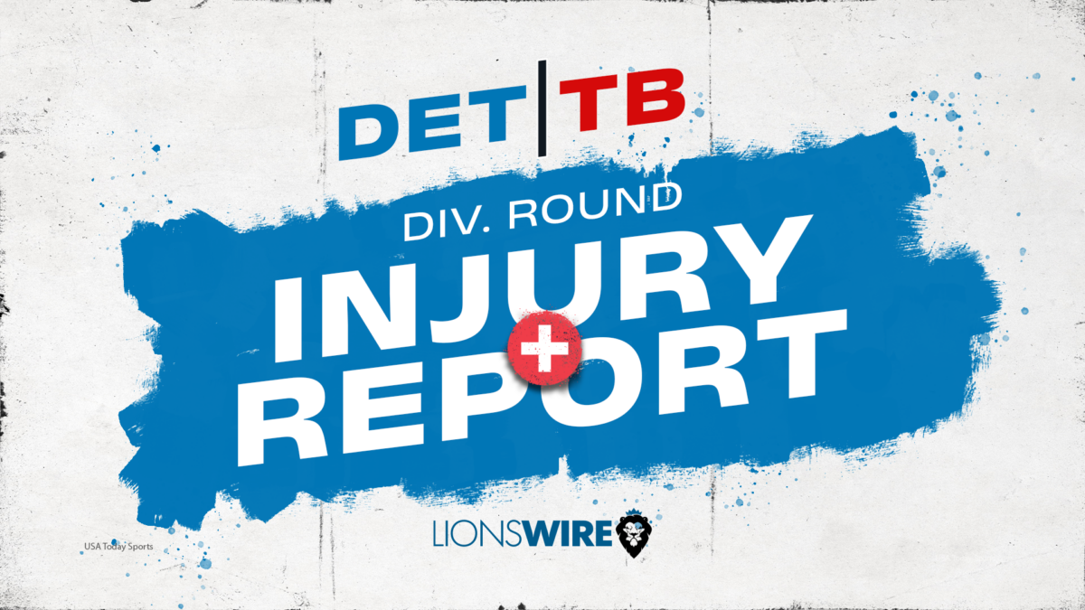 Lions final injury report for divisional round game vs. Buccaneers