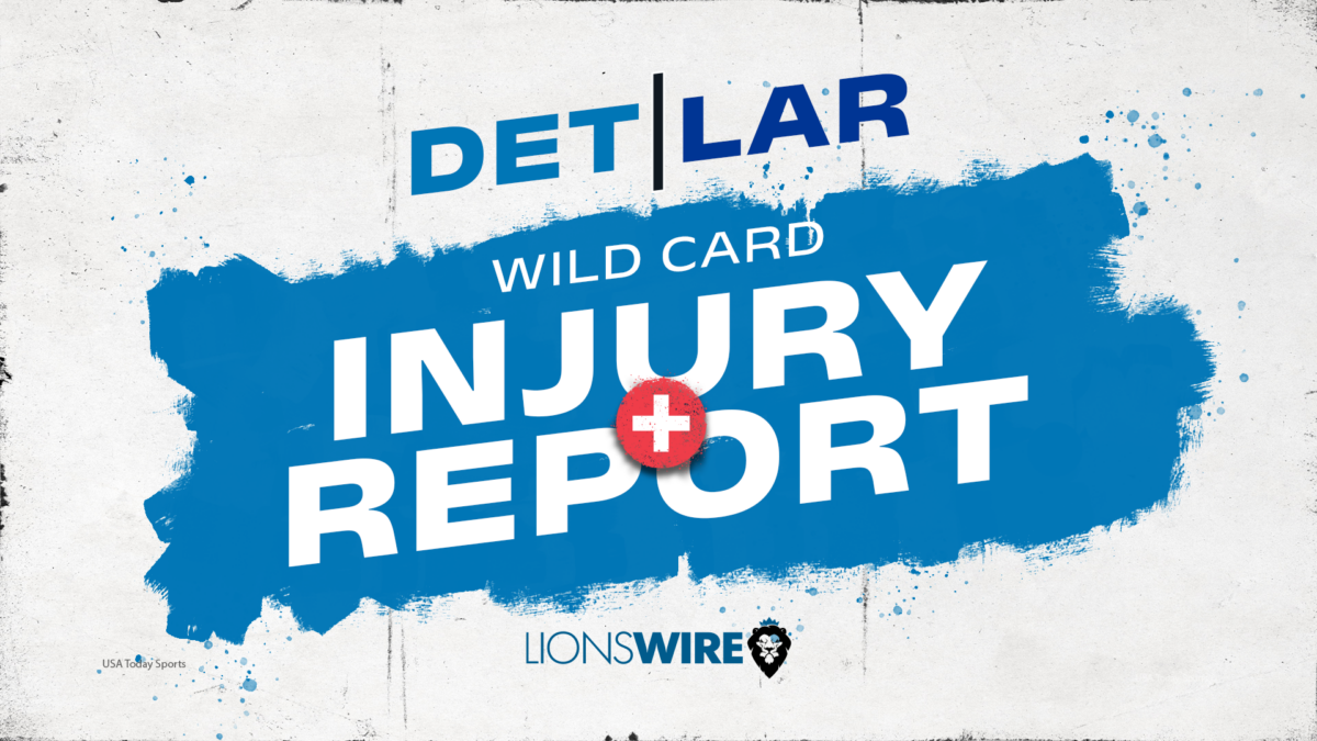 Lions final injury report for wild card weekend