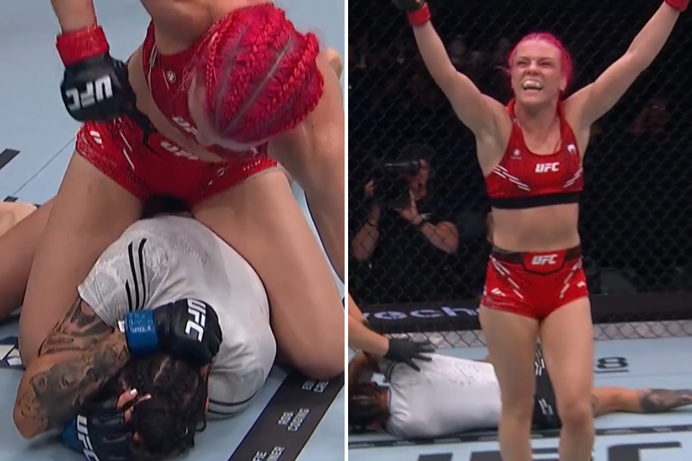 UFC 297 video: Gillian Robertson rains down elbows to stop Polyana Viana