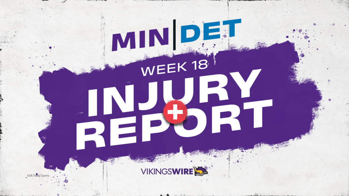 Vikings release first injury report for Week 18 vs. Lions
