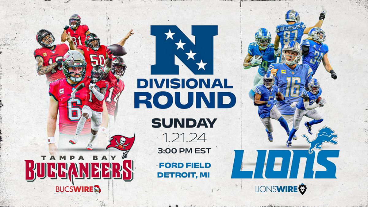 Buccaneers to play Detroit Lions on the road for Divisional Round