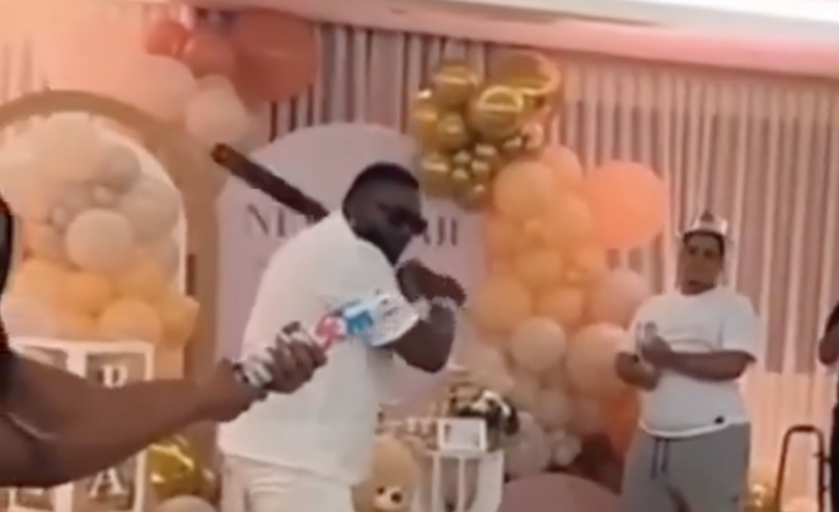 MLB fans roasted Red Sox legend David Ortiz after he somehow whiffed on his swing during a gender reveal