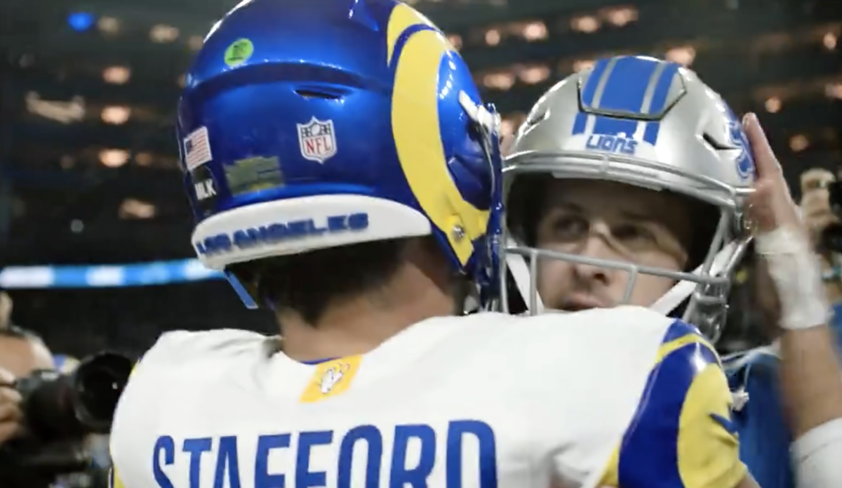 NFL fans loved the classy postgame message that Matthew Stafford had for Jared Goff after the Lions’ win