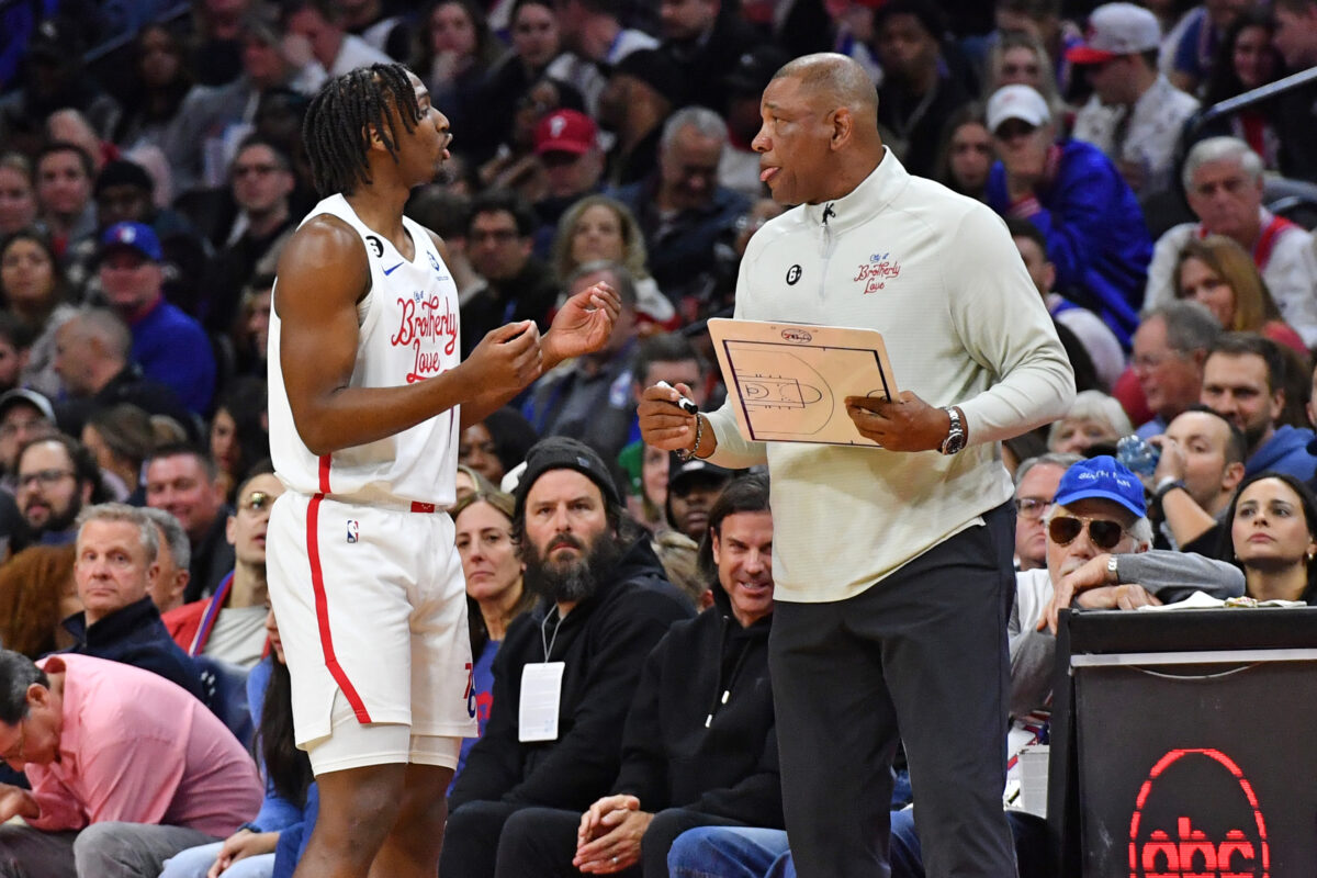 Sixers’ Tyrese Maxey reacts to Bucks hiring former coach Doc Rivers