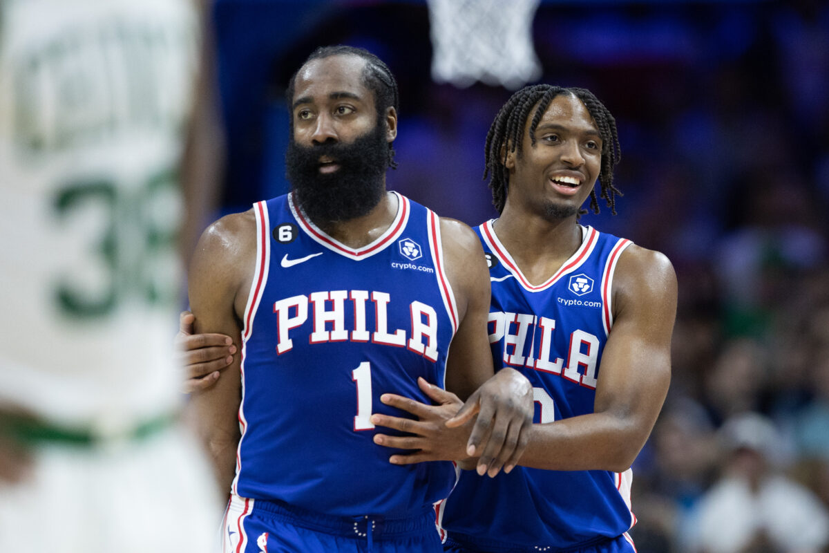 Tyrese Maxey still talking to, learning from former Sixers star James Harden