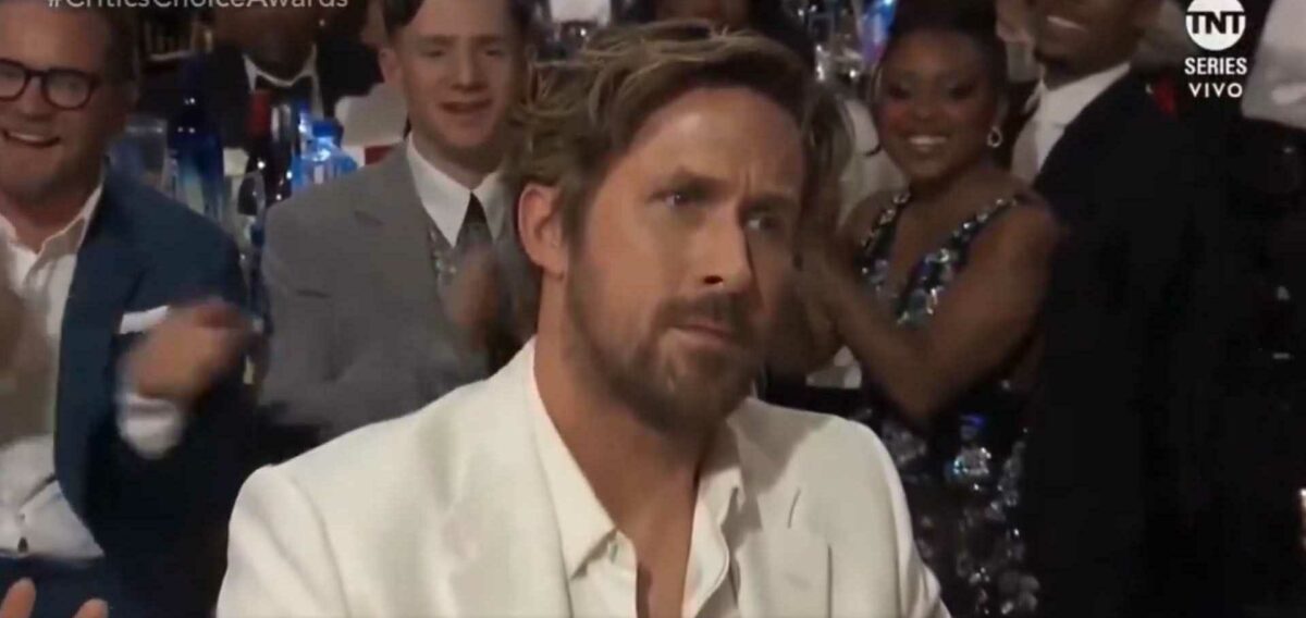 Ryan Gosling’s stunned reaction to I’m Just Ken winning a Critics Choice Award became an instant meme
