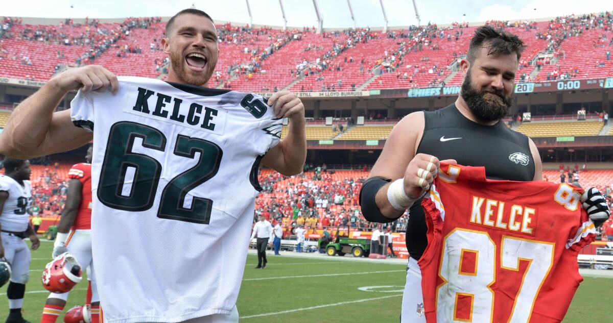 Watch: Kelce brothers share epic Brian Kelly story