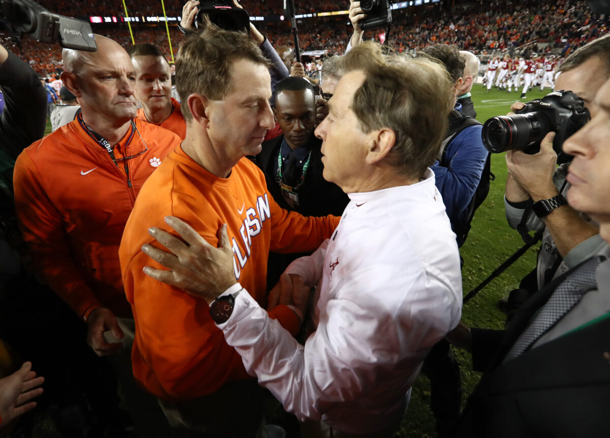 Clemson vs. Nick Saban led Alabama is the all-time College Football Playoff rivalry