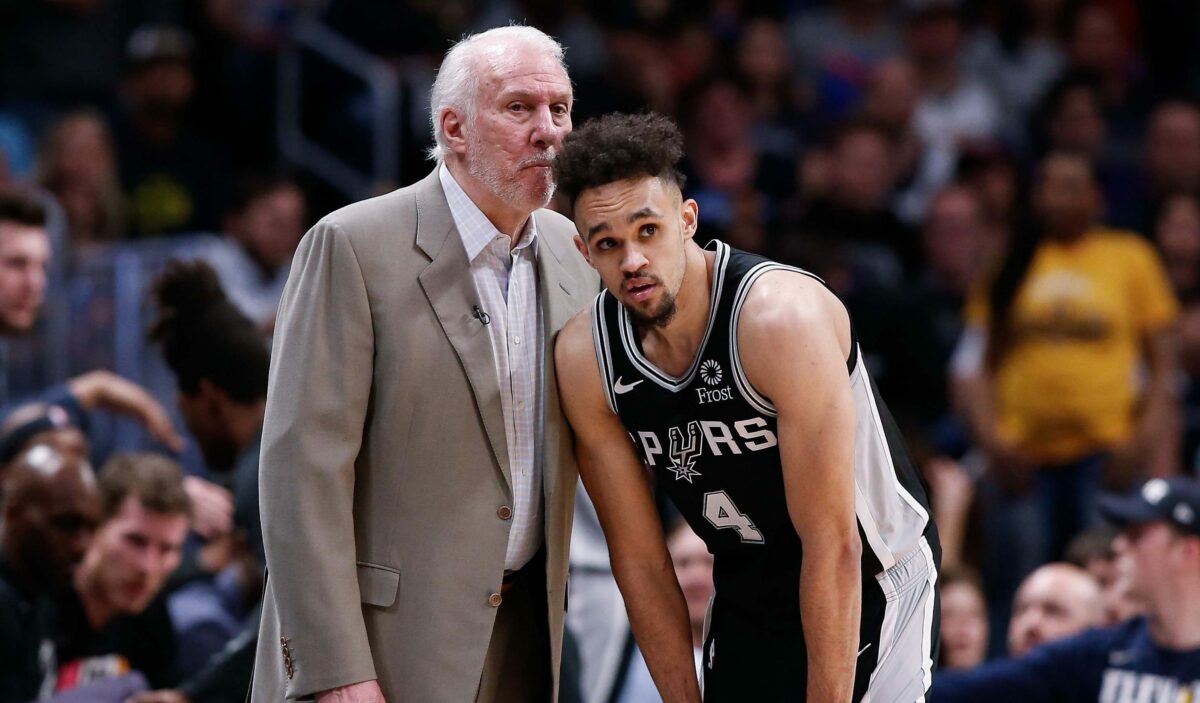 Derrick White tells hilarious Popovich story: ‘Get towels and water’
